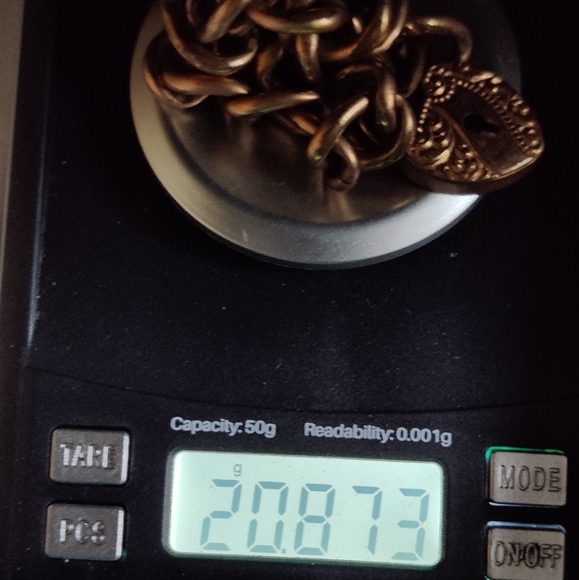 Antique Victorian Gold Filled Sweetheart Repousse Padlock Chunky Bracelet - Picture 12 of 16